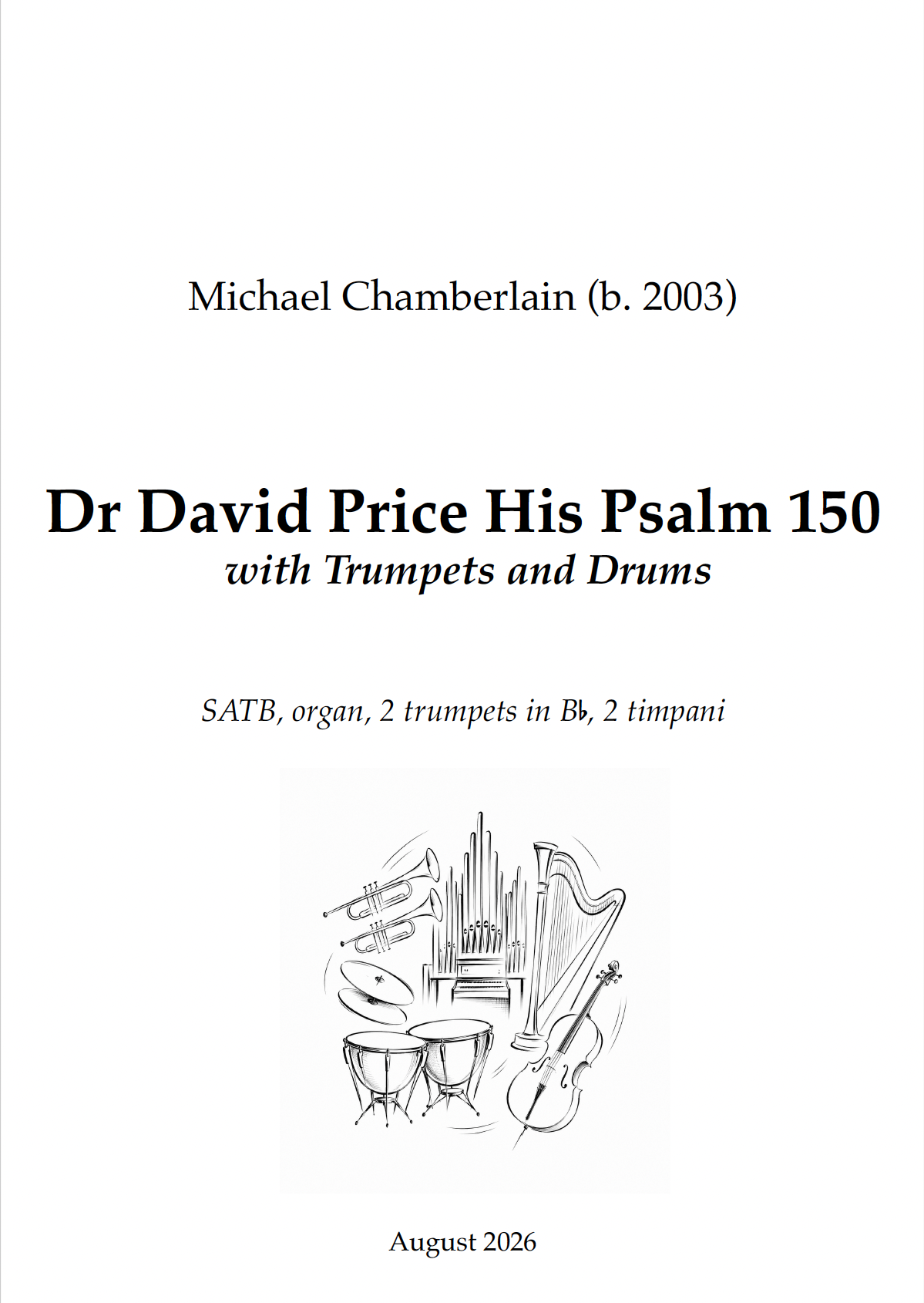 Frontispiece for Dr David Price His Psalm 150